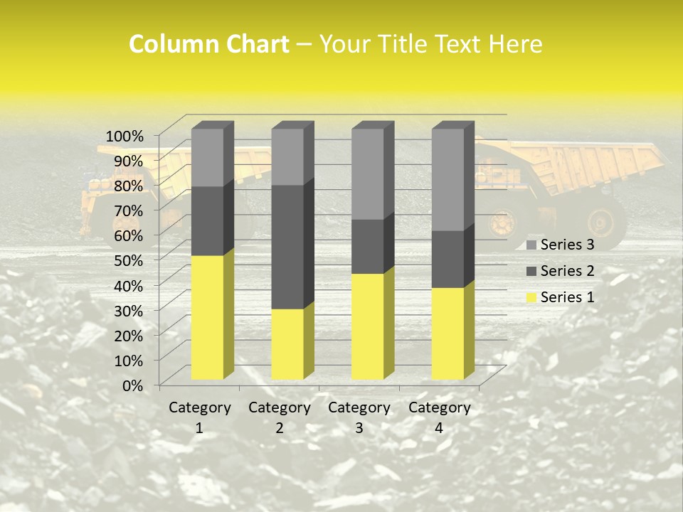 Production Useful Minerals. The Dump Truck Technology Huge PowerPoint Template