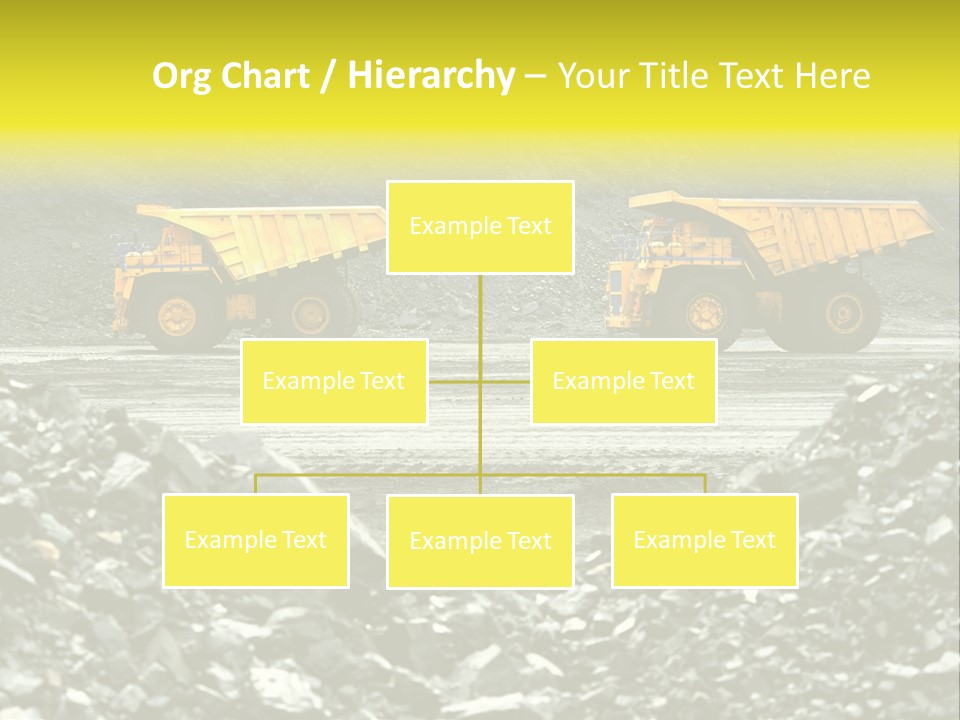Production Useful Minerals. The Dump Truck Technology Huge PowerPoint Template