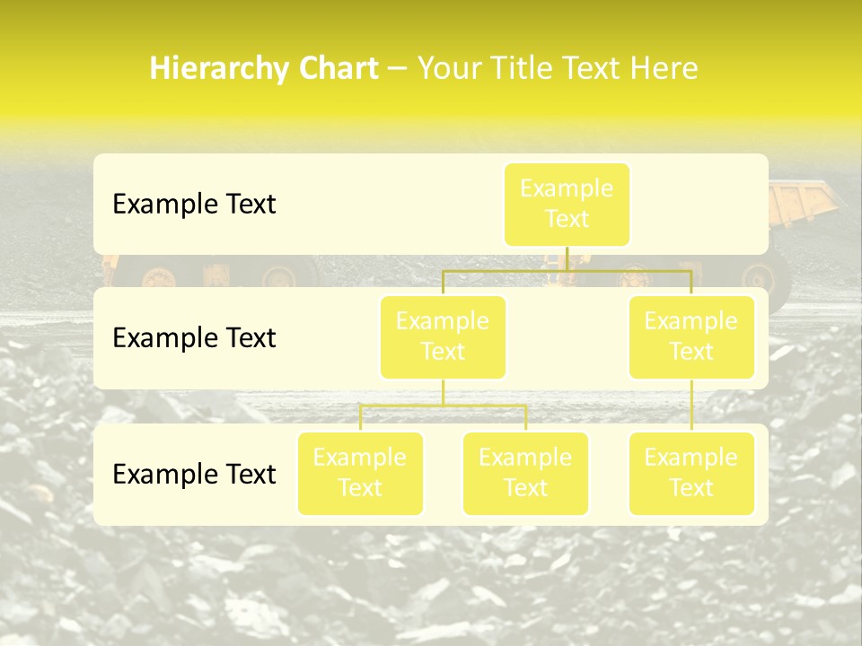 Production Useful Minerals. The Dump Truck Technology Huge PowerPoint Template