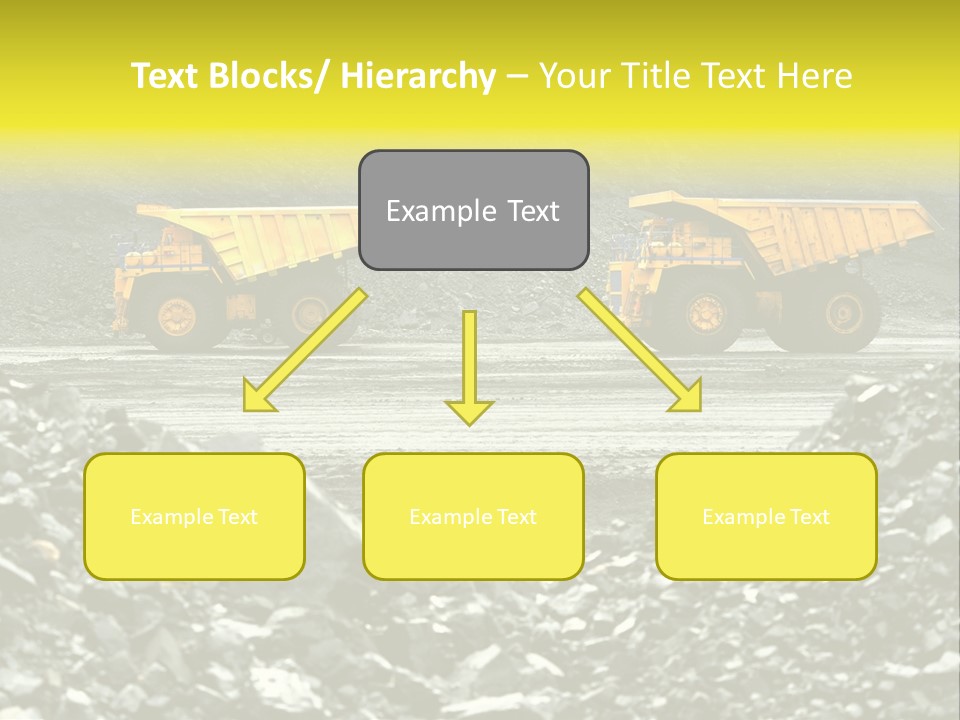 Production Useful Minerals. The Dump Truck Technology Huge PowerPoint Template