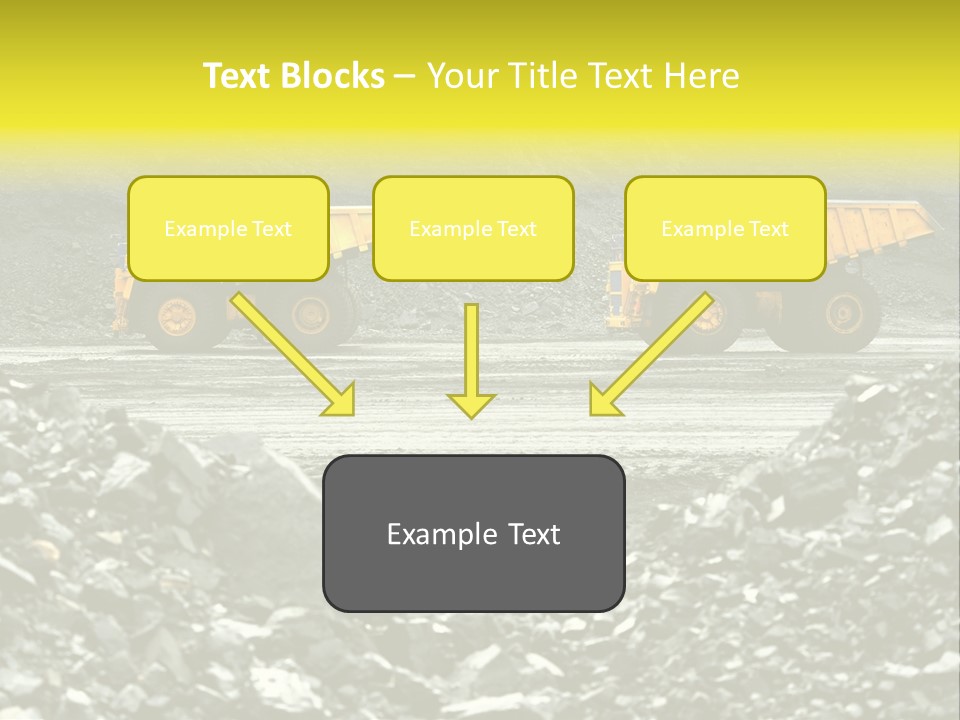Production Useful Minerals. The Dump Truck Technology Huge PowerPoint Template