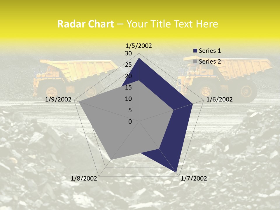 Production Useful Minerals. The Dump Truck Technology Huge PowerPoint Template