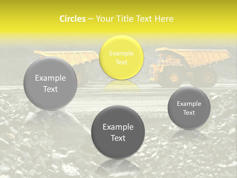 Production Useful Minerals. The Dump Truck Technology Huge PowerPoint Template