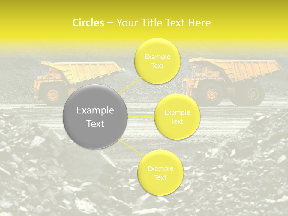 Production Useful Minerals. The Dump Truck Technology Huge PowerPoint Template