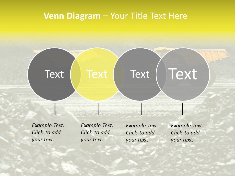 Production Useful Minerals. The Dump Truck Technology Huge PowerPoint Template