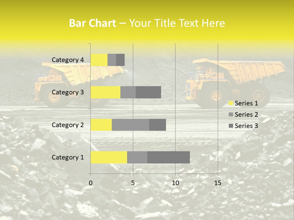 Production Useful Minerals. The Dump Truck Technology Huge PowerPoint Template