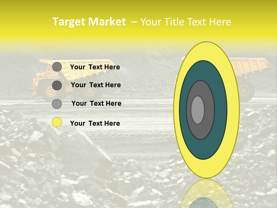 Production Useful Minerals. The Dump Truck Technology Huge PowerPoint Template