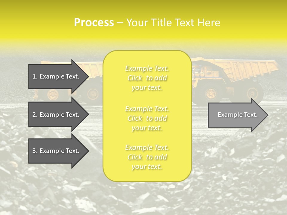 Production Useful Minerals. The Dump Truck Technology Huge PowerPoint Template