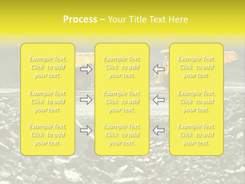 Production Useful Minerals. The Dump Truck Technology Huge PowerPoint Template