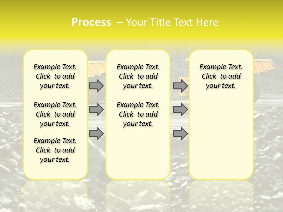 Production Useful Minerals. The Dump Truck Technology Huge PowerPoint Template