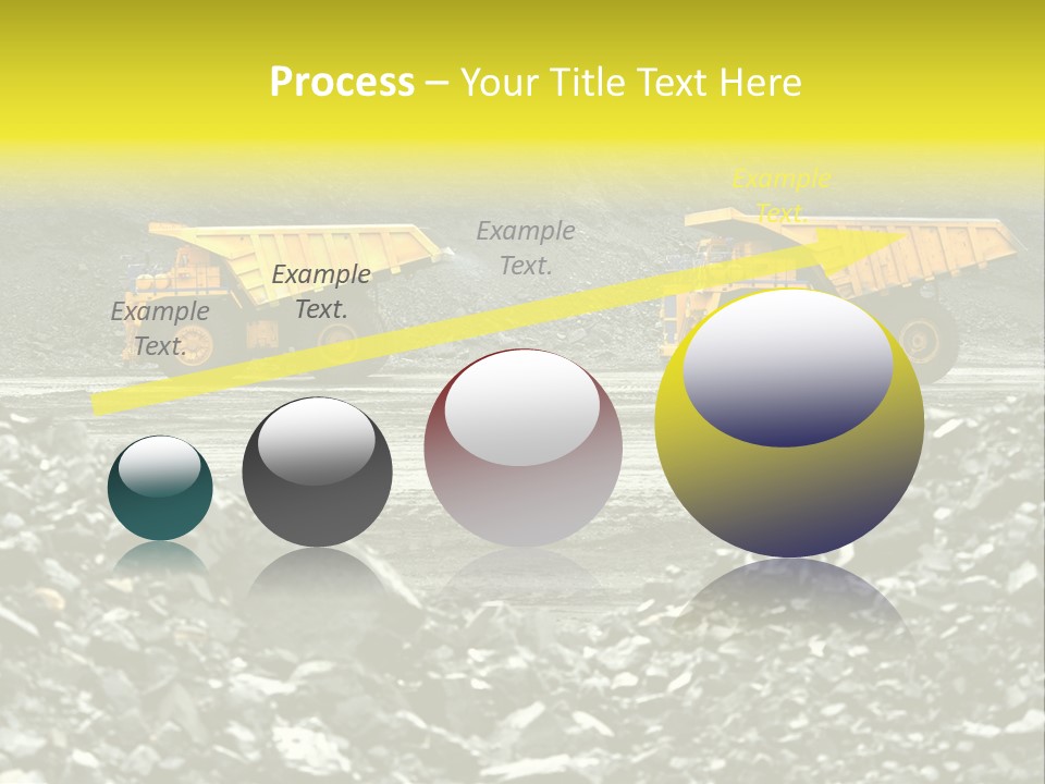 Production Useful Minerals. The Dump Truck Technology Huge PowerPoint Template