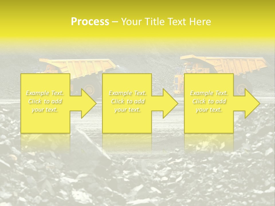 Production Useful Minerals. The Dump Truck Technology Huge PowerPoint Template