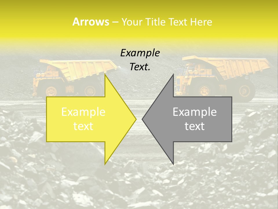 Production Useful Minerals. The Dump Truck Technology Huge PowerPoint Template