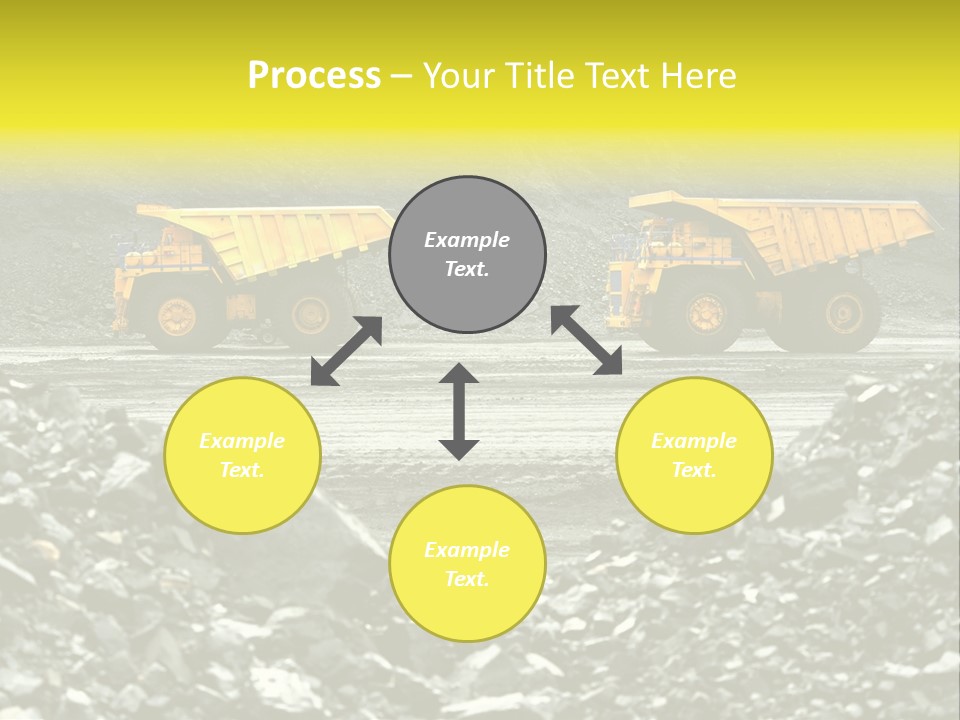 Production Useful Minerals. The Dump Truck Technology Huge PowerPoint Template