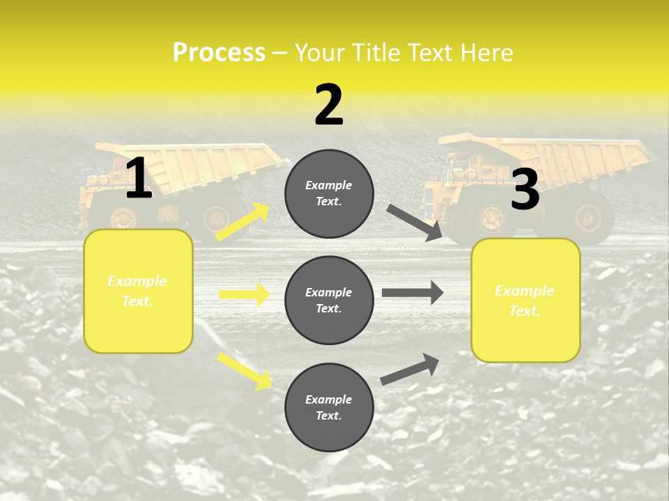Production Useful Minerals. The Dump Truck Technology Huge PowerPoint Template