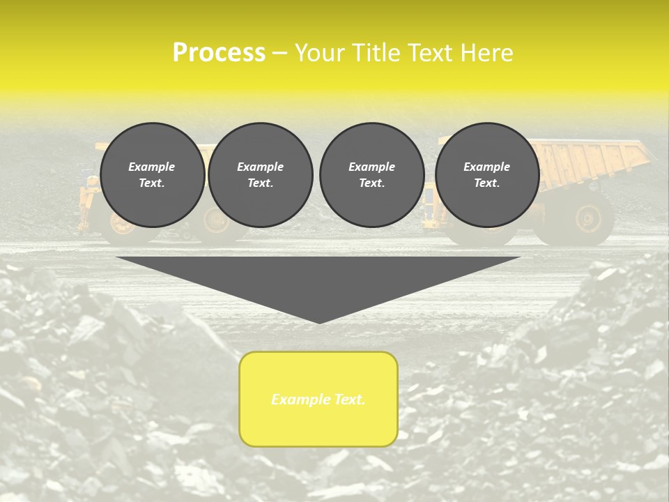 Production Useful Minerals. The Dump Truck Technology Huge PowerPoint Template