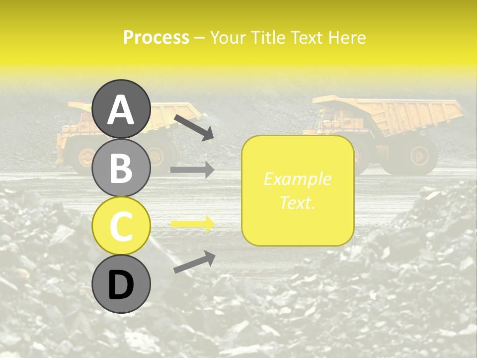 Production Useful Minerals. The Dump Truck Technology Huge PowerPoint Template