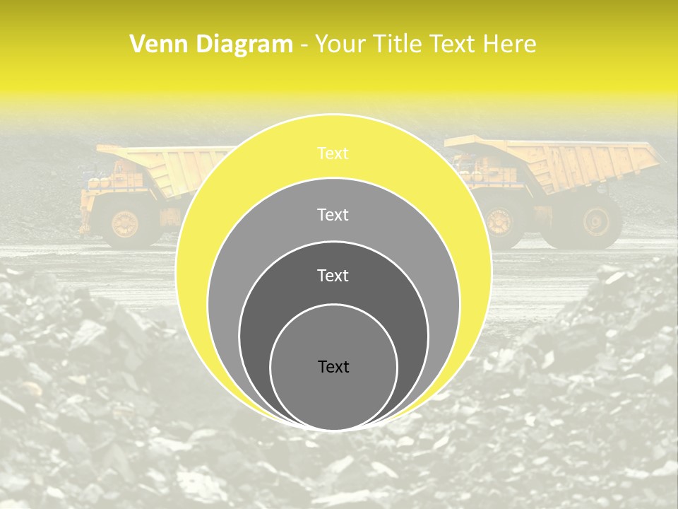 Production Useful Minerals. The Dump Truck Technology Huge PowerPoint Template