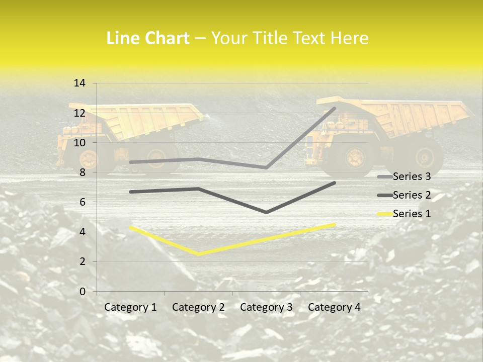 Production Useful Minerals. The Dump Truck Technology Huge PowerPoint Template