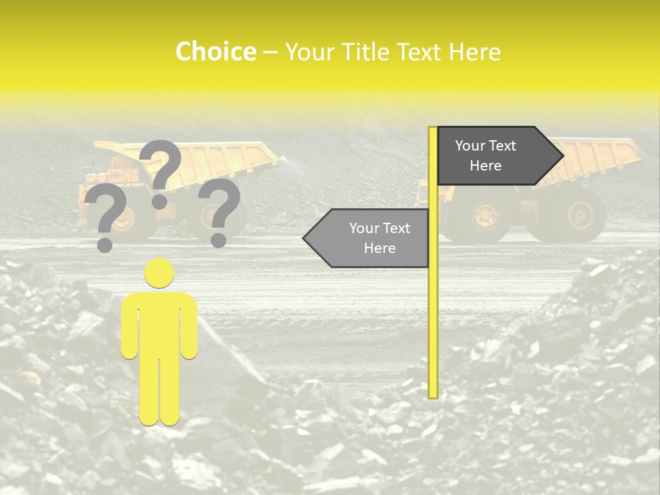Production Useful Minerals. The Dump Truck Technology Huge PowerPoint Template