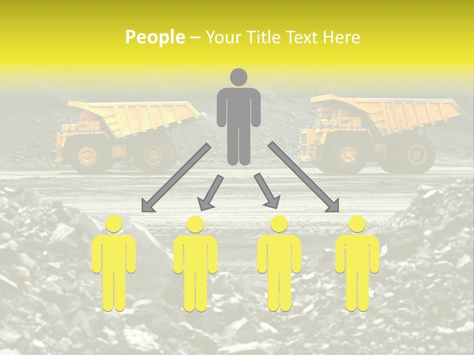 Production Useful Minerals. The Dump Truck Technology Huge PowerPoint Template