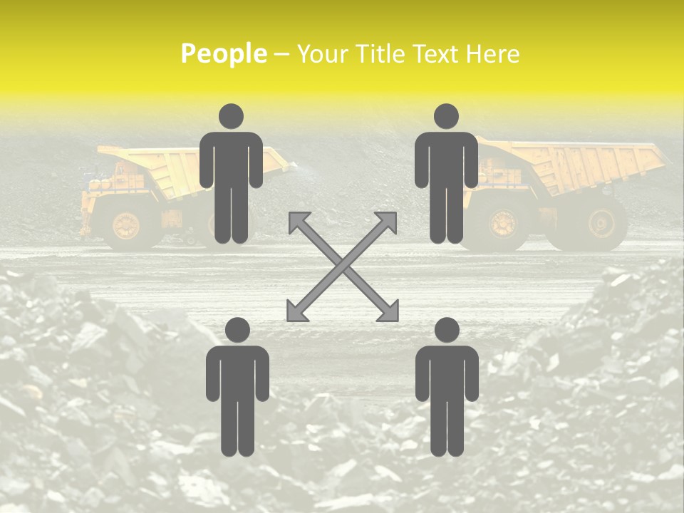 Production Useful Minerals. The Dump Truck Technology Huge PowerPoint Template
