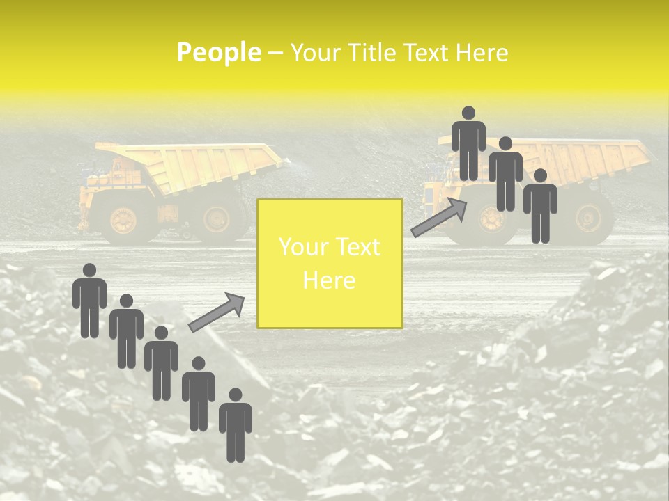 Production Useful Minerals. The Dump Truck Technology Huge PowerPoint Template