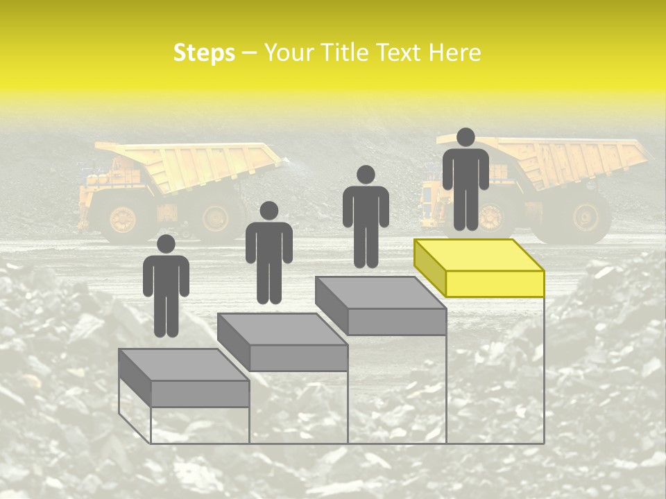 Production Useful Minerals. The Dump Truck Technology Huge PowerPoint Template