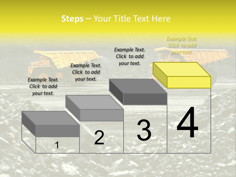 Production Useful Minerals. The Dump Truck Technology Huge PowerPoint Template