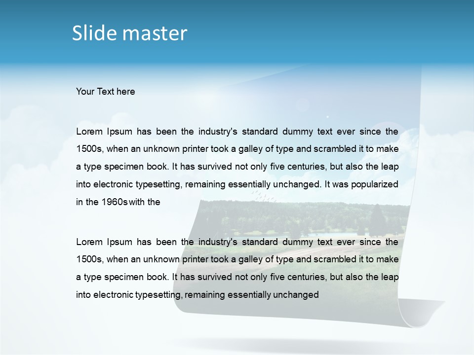 Sky Blue Nature PowerPoint Template