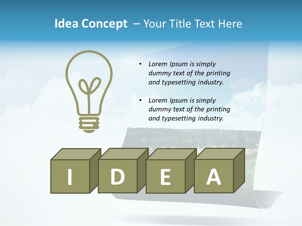 Sky Blue Nature PowerPoint Template