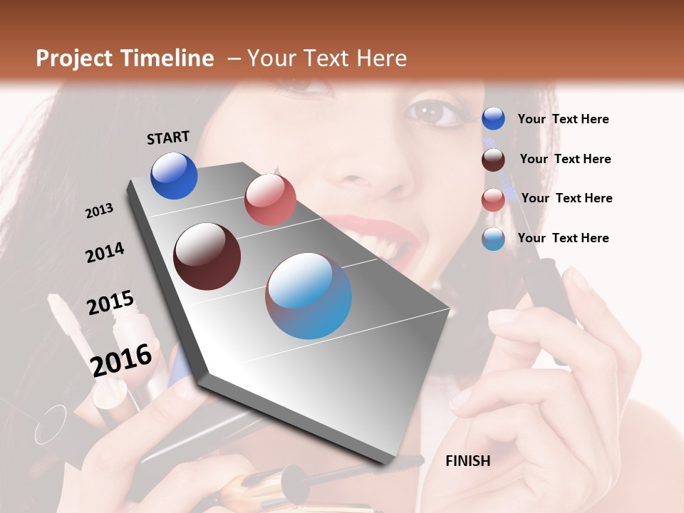 Red Eye Young PowerPoint Template