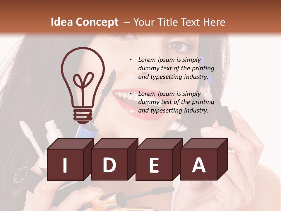 Red Eye Young PowerPoint Template