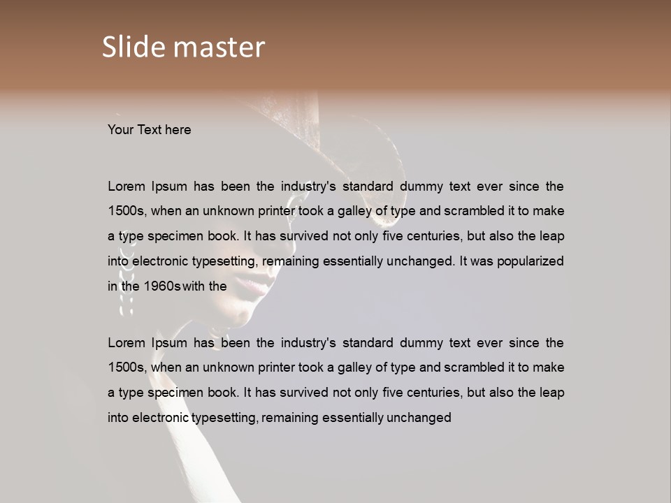 Cowgirl Eyes Beauty PowerPoint Template