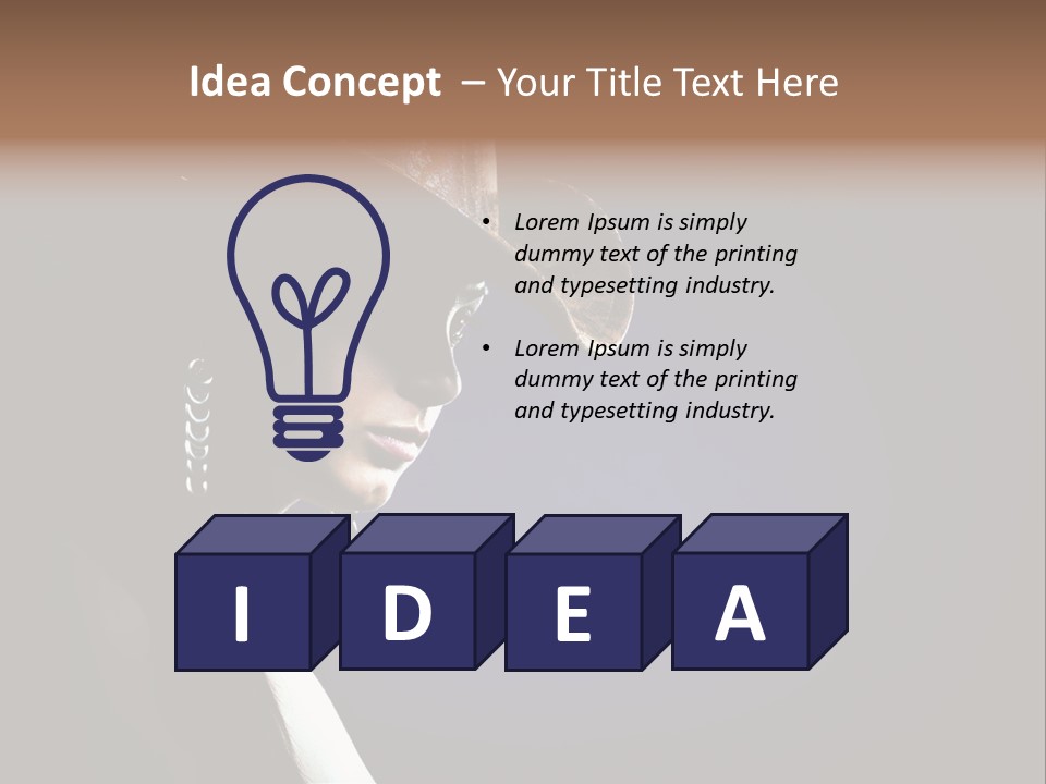 Cowgirl Eyes Beauty PowerPoint Template