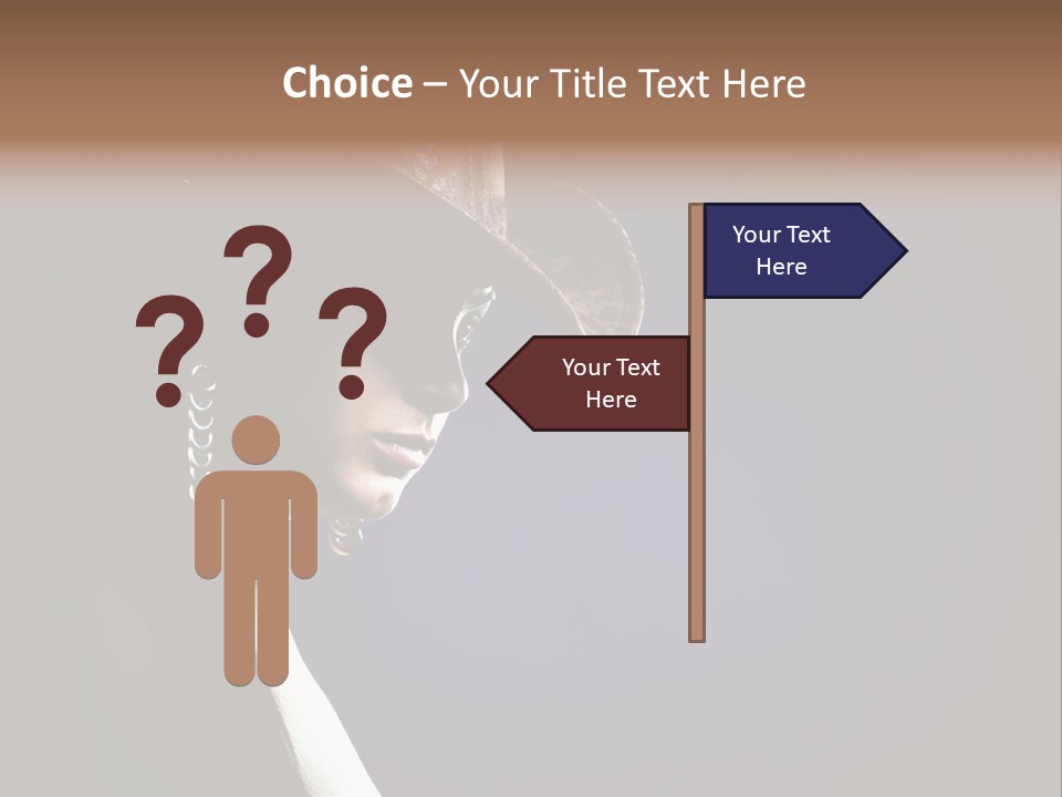 Cowgirl Eyes Beauty PowerPoint Template