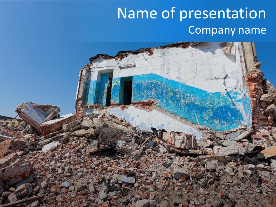 Architecture Ruin Industry PowerPoint Template