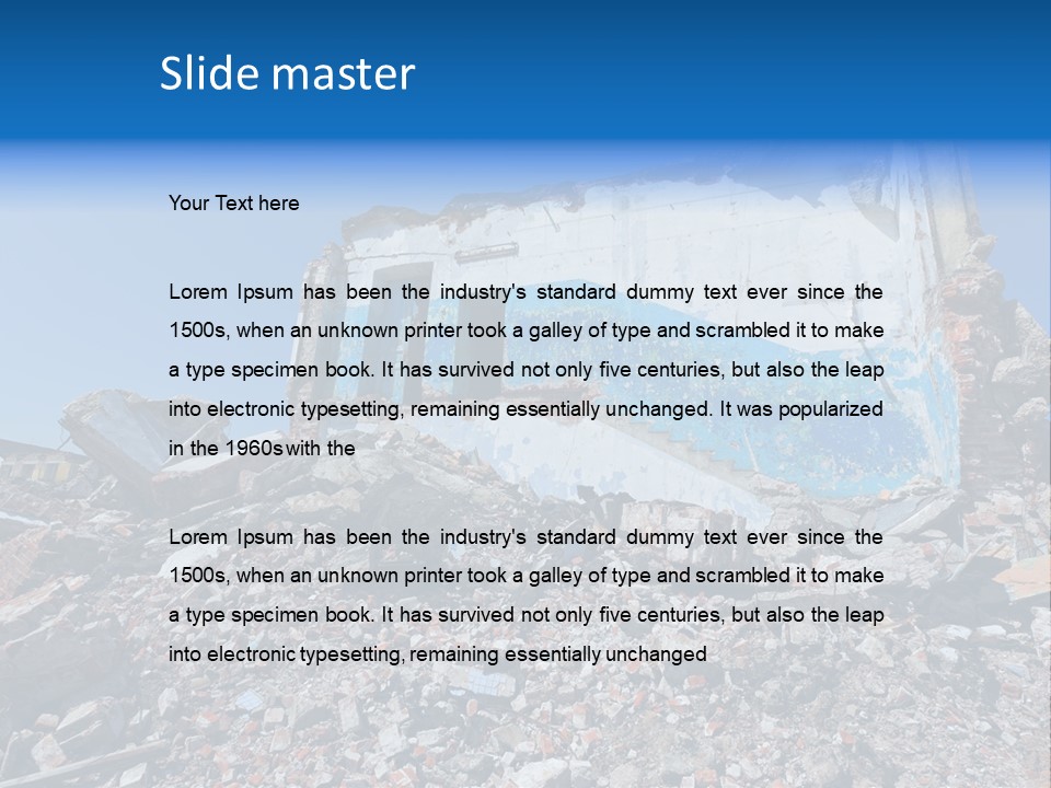 Architecture Ruin Industry PowerPoint Template