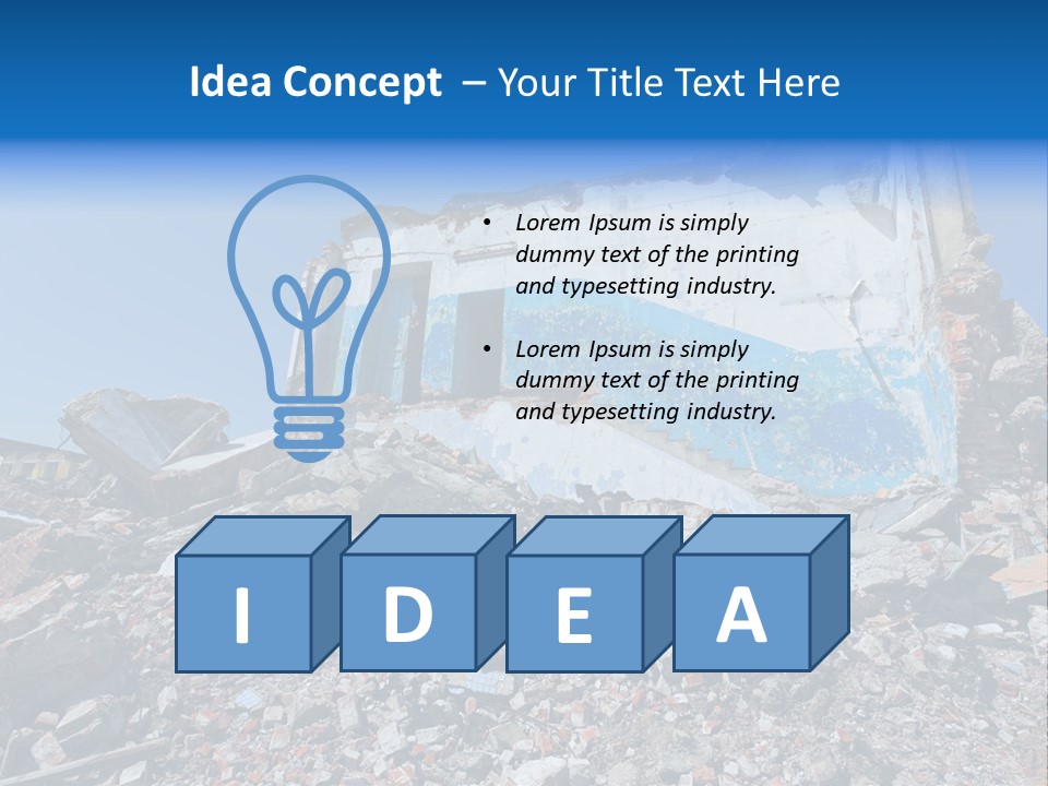 Architecture Ruin Industry PowerPoint Template
