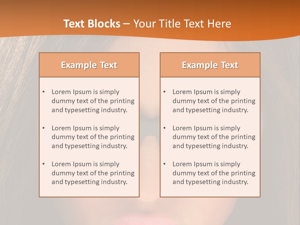 Woman Portrait Beauty PowerPoint Template