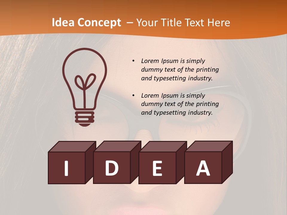 Woman Portrait Beauty PowerPoint Template