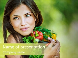 Vitamin Aubergine Zucchini PowerPoint Template