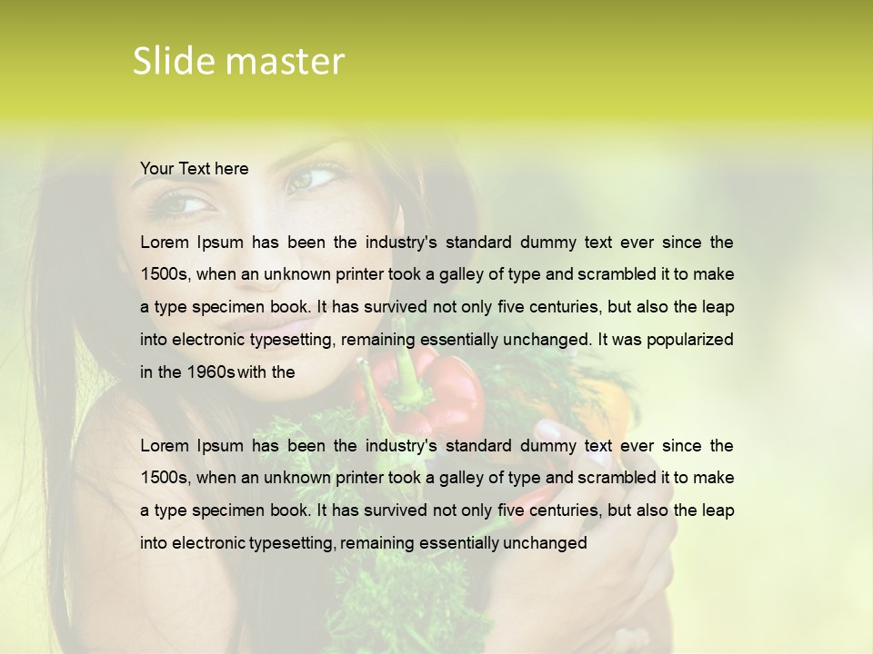 Vitamin Aubergine Zucchini PowerPoint Template