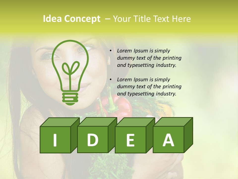 Vitamin Aubergine Zucchini PowerPoint Template