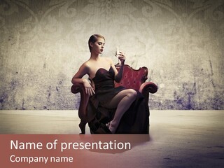 Wall Classic Girl PowerPoint Template