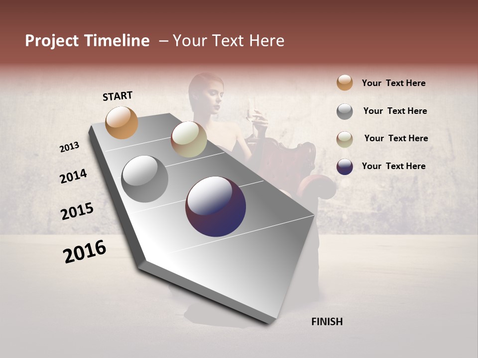 Wall Classic Girl PowerPoint Template