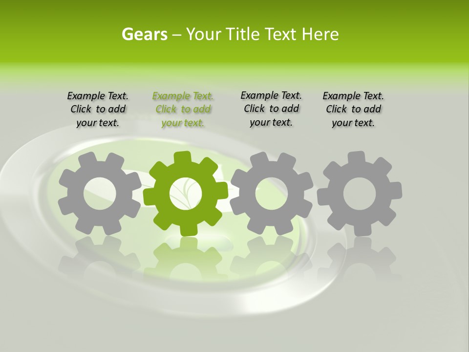 Green Motor Push PowerPoint Template