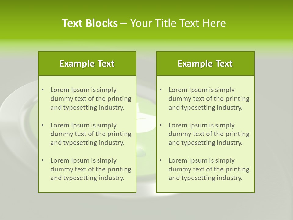 Green Motor Push PowerPoint Template