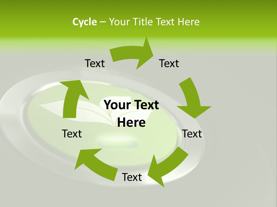 Green Motor Push PowerPoint Template