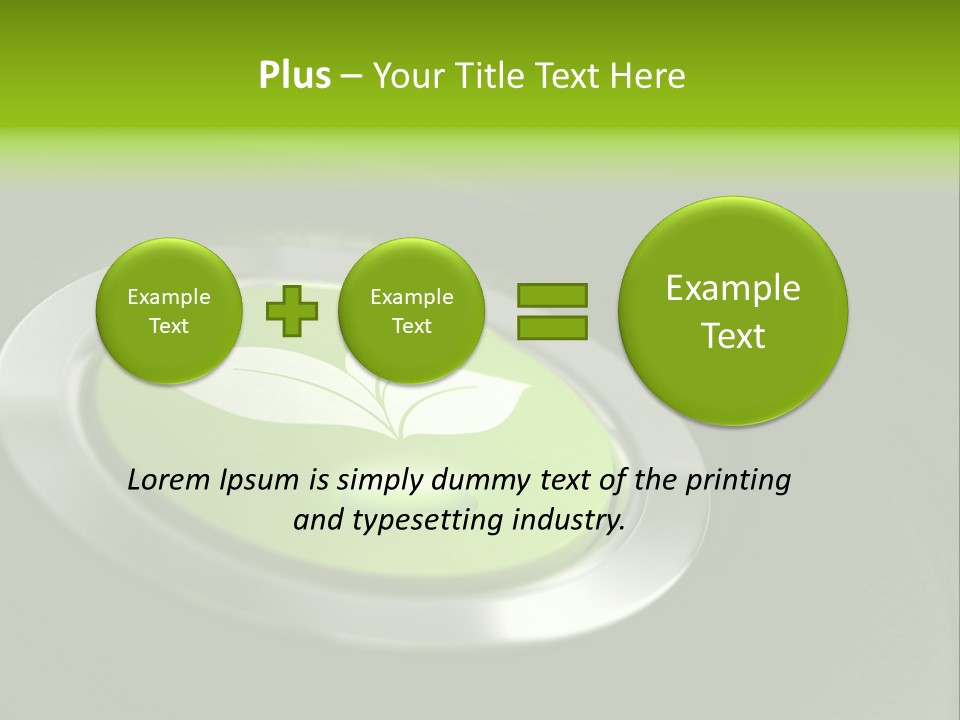 Green Motor Push PowerPoint Template